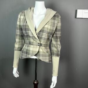 Triple Five Soul jacket blazer medium Y2K streetwear plaid grunge hoodie 90s